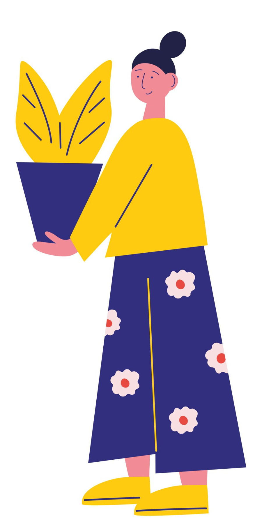 woman holding something