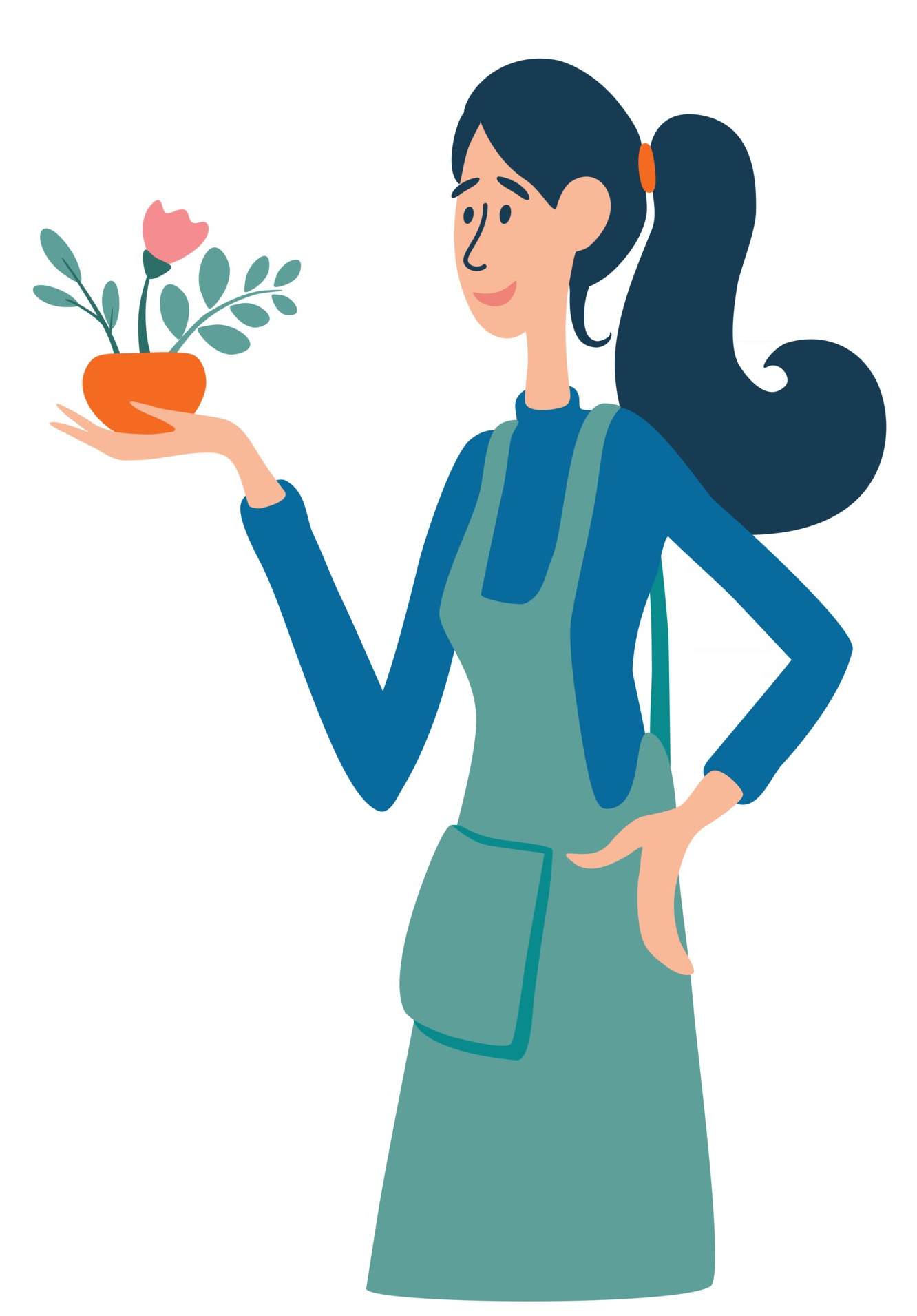 woman holding something